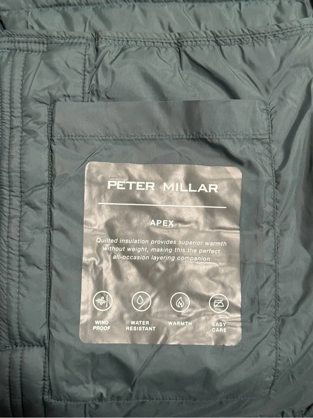 NWT Peter Millar Apex Hybrid Hoodie Jacket Nordic Pine Navy (Medium)